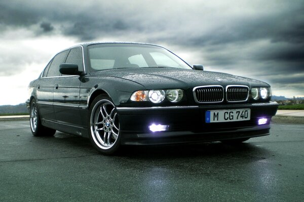 Wallpaper rain clouds and cool bmw