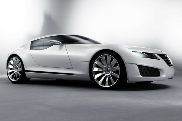 Hermoso coche blanco aero x concepto