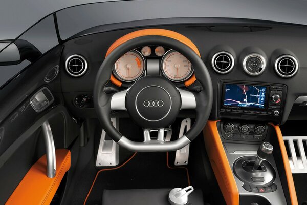 Audi TT interior overview from the driver s seat