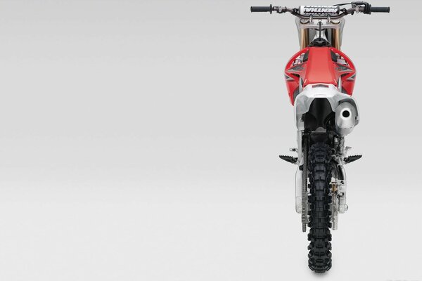 Cross moto Honda vista trasera