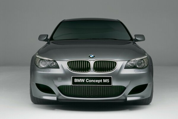 A reliable car. Grey bmw