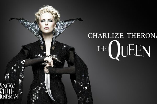 Pretty Charlize Theron in the image of the evil queen