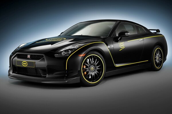 Black sports car Nissan cobra