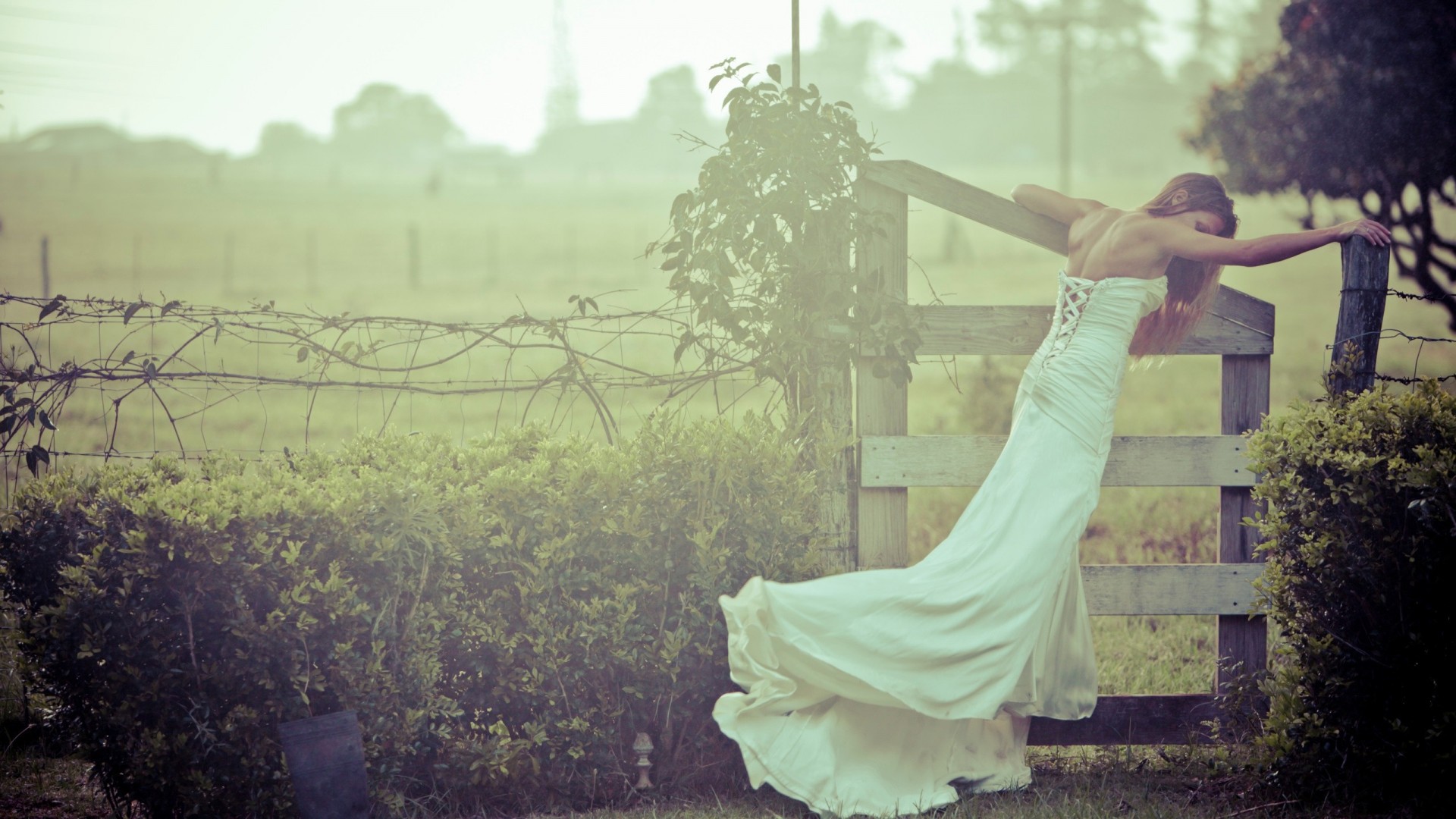 braut reflexionen mädchen hochzeitskleid