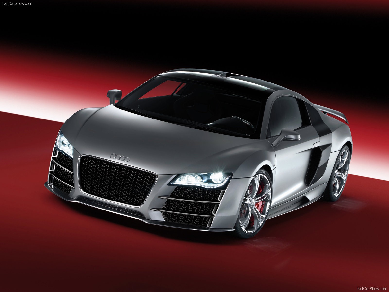 audi r8 auto blanco rojo fondo