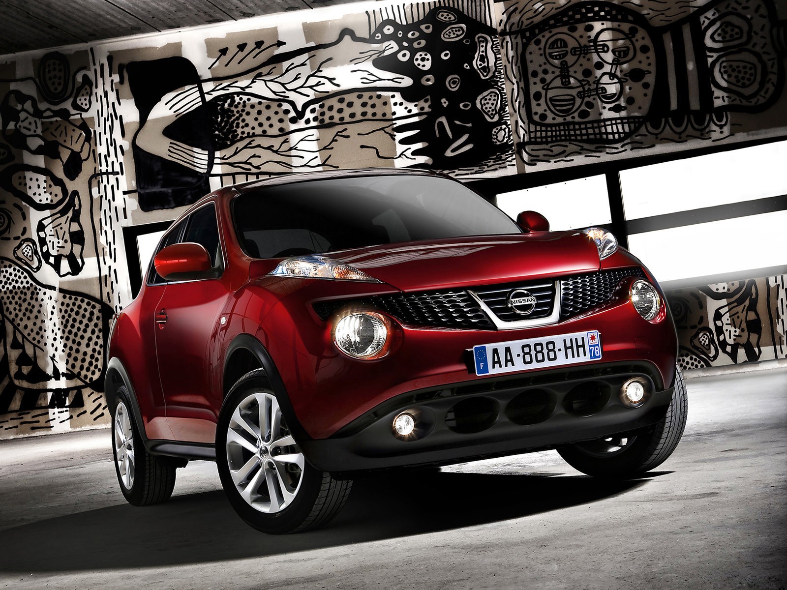 nissan juke auto czerwony