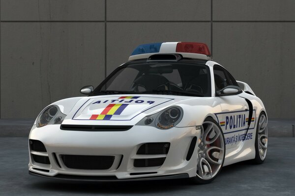 Porche_911 voiture de police vue de face