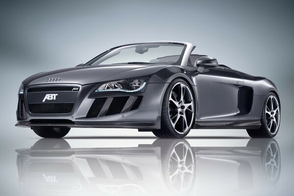 Audi R8 on a solid background