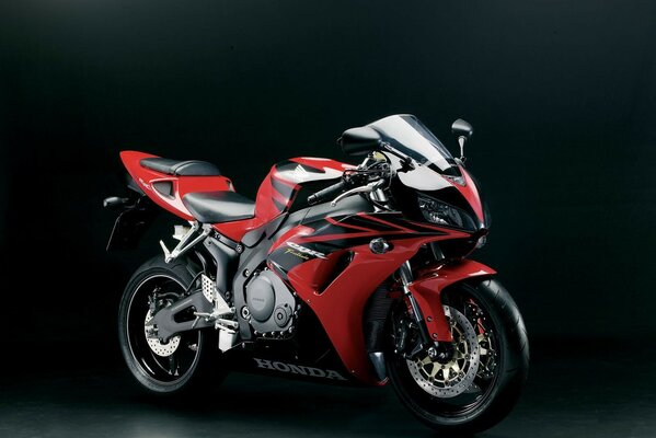 Red honda cbr sports motorcycle