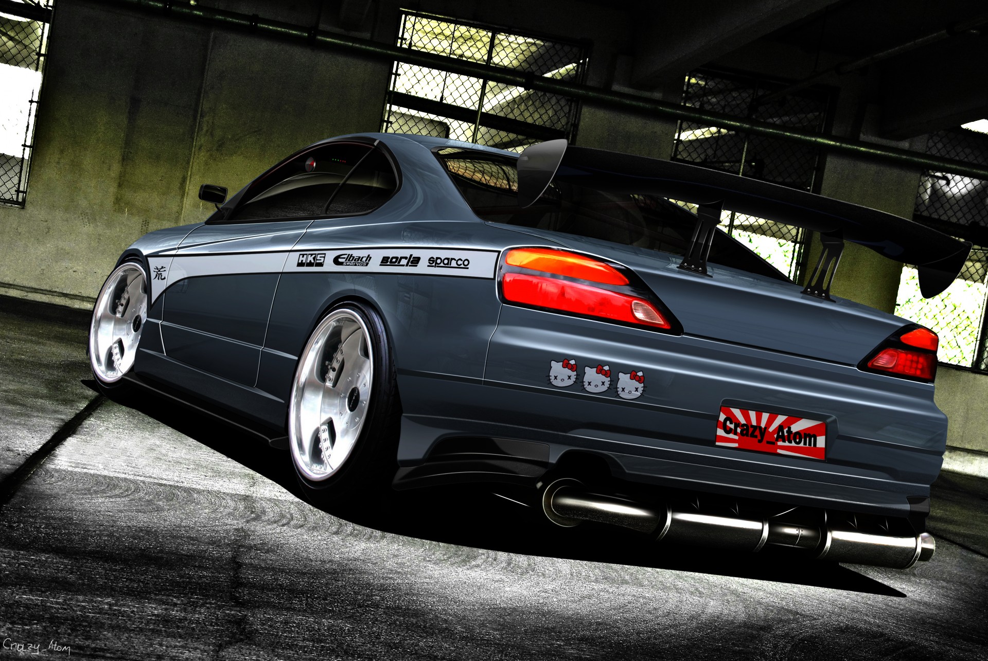 coche nissan silvia modding