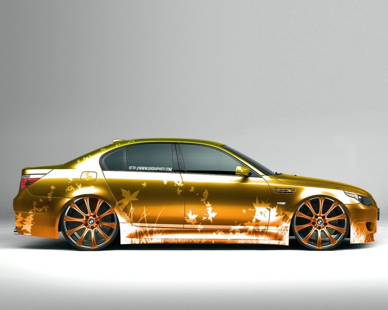 avto bmw gold car