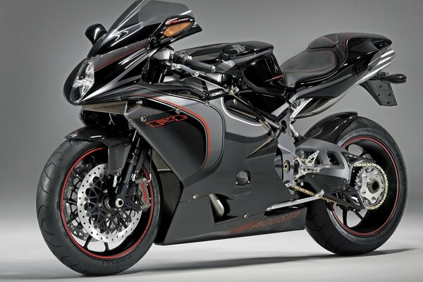 Beautiful modern black moto