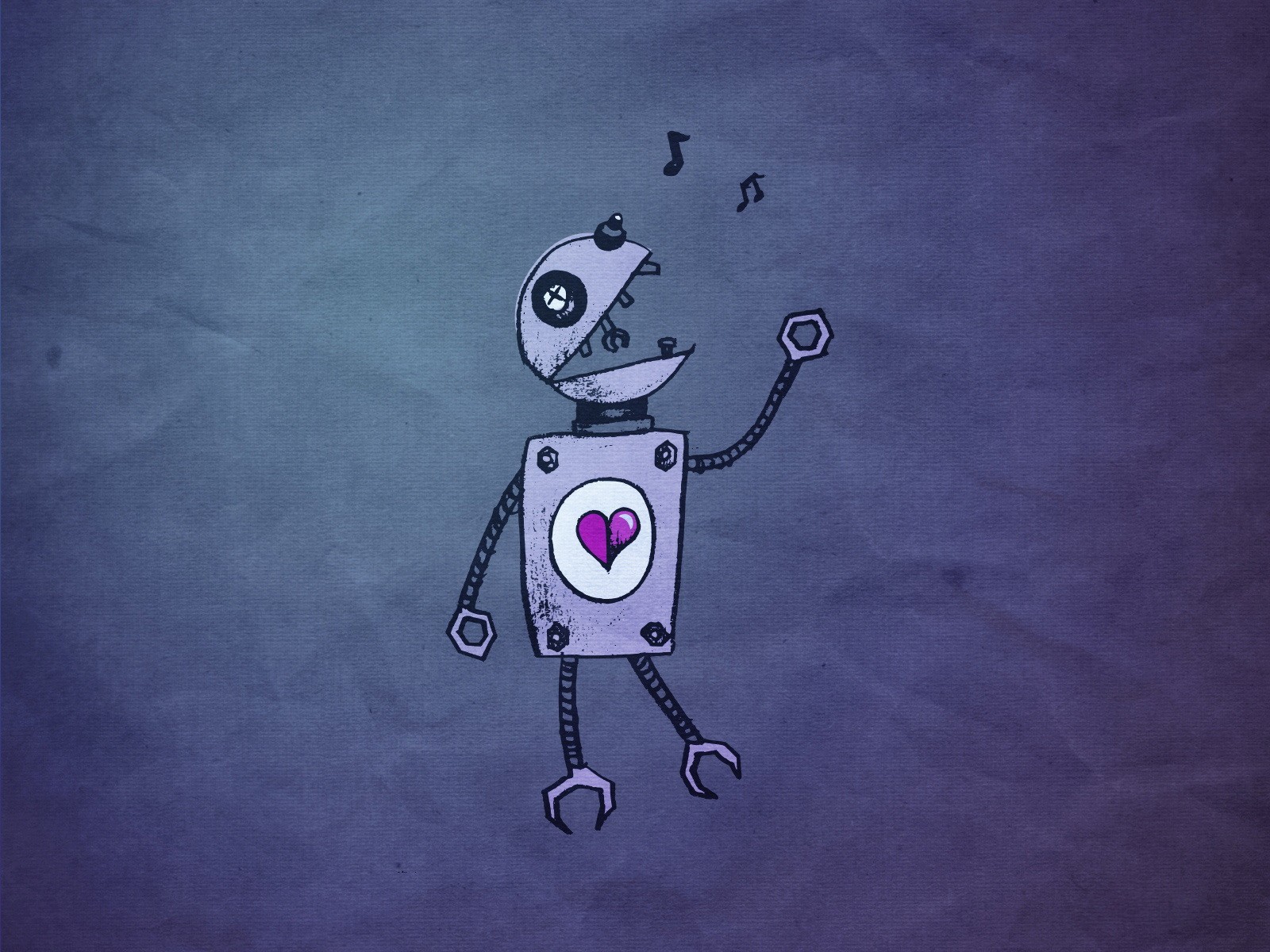 amour robot coeur