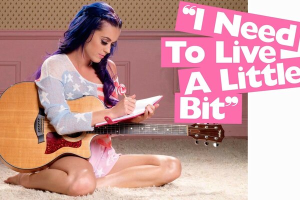 Katy peri mit Gitarre Song live