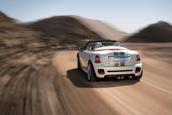 Mini Concept roadster rushes down the road
