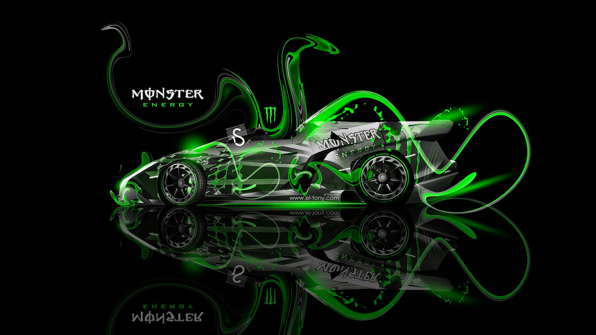 monster energy lamborghini veneno roadster fantasy green neon plastic tony kohan el tony cars photoshop lamborghini veneno monster energy fantasy auto