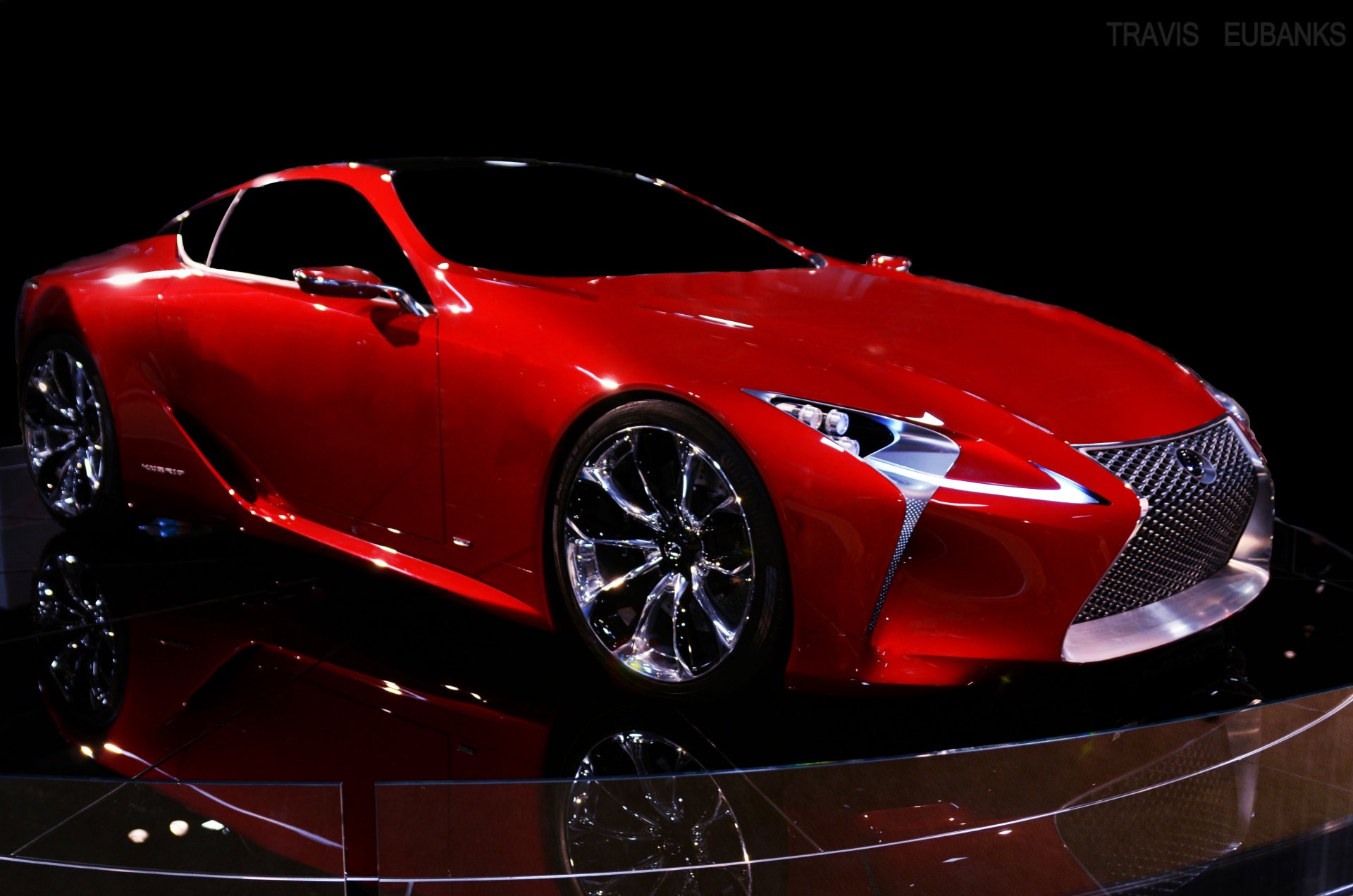 lexus lf-lc concept car rojo