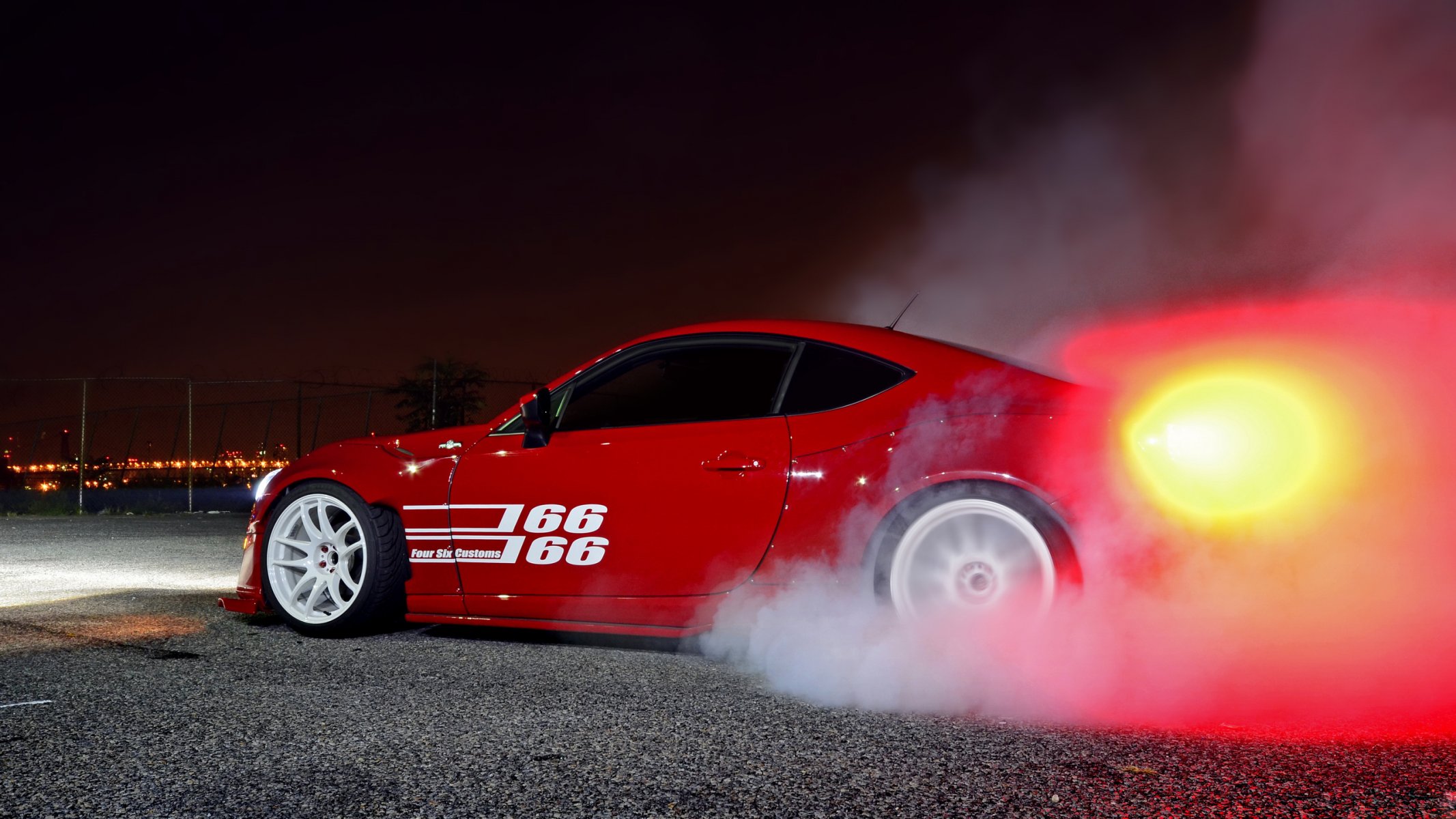 toyota gt86 voiture tuning burnout fumée