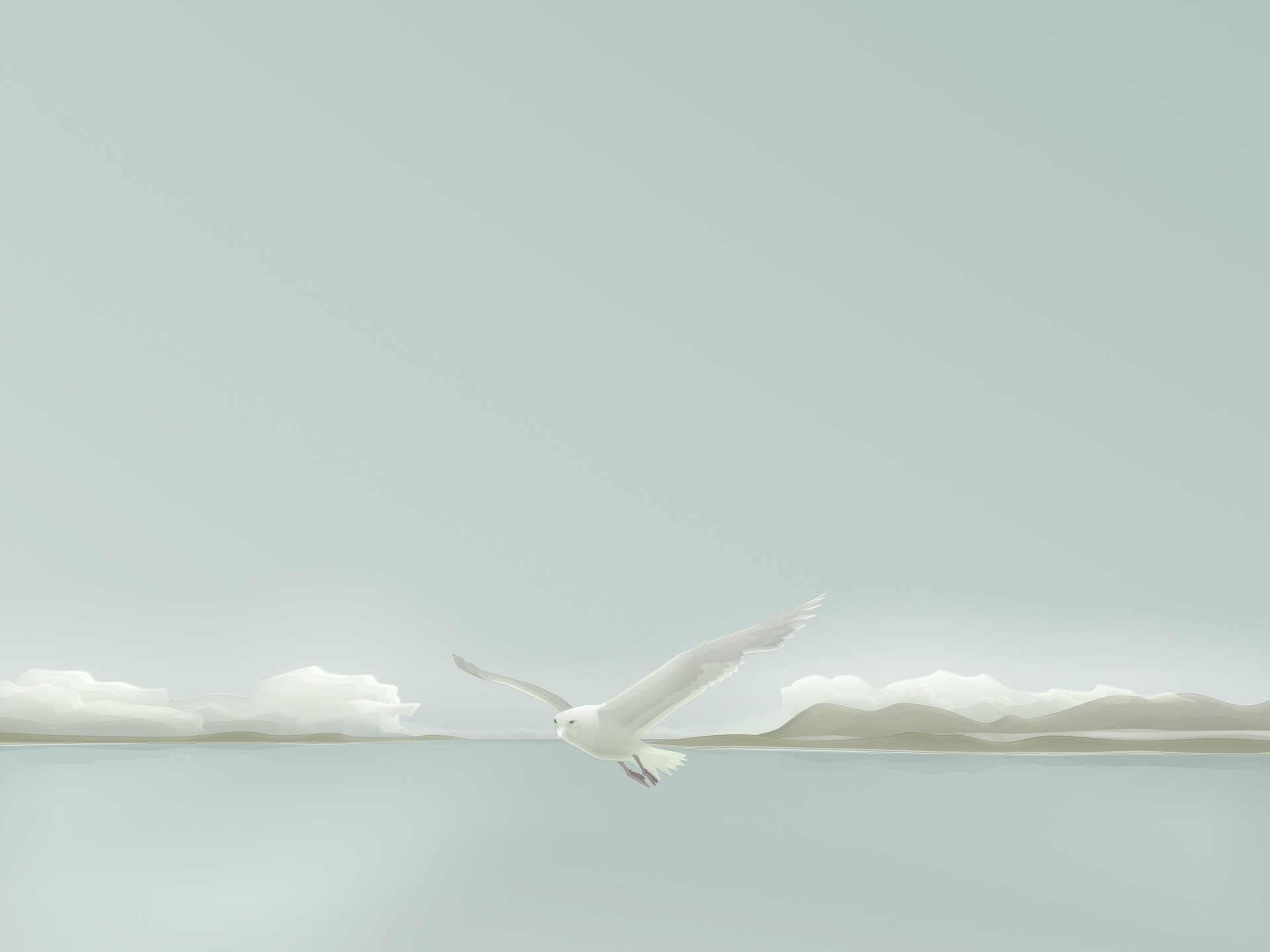 vector minimalism seagull