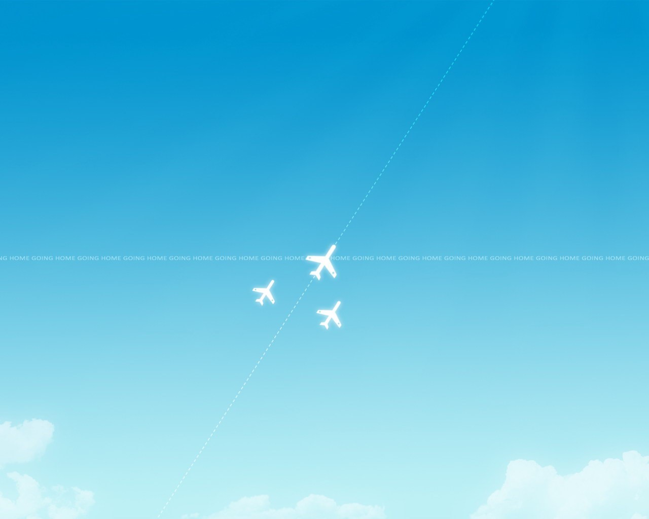 planes minimalism blue