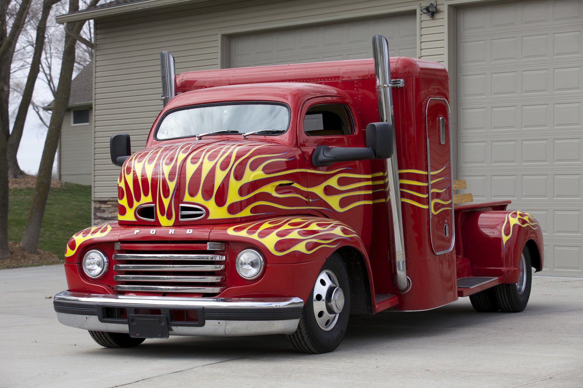 vehicles ford coe 1950 a full-size station wagon red tuning classic