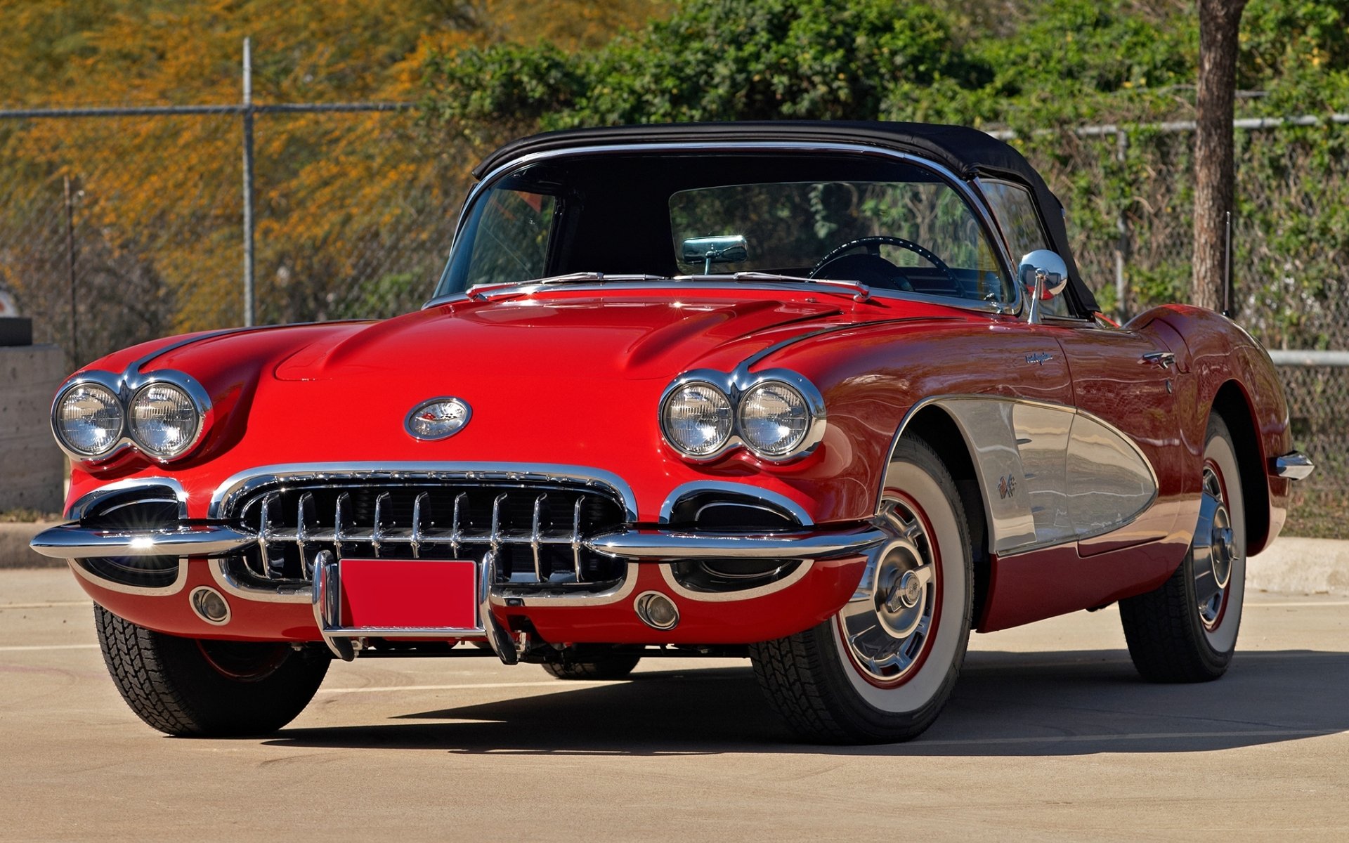 chevrolet corvette c1 1959 chevrolet rosso anteriore