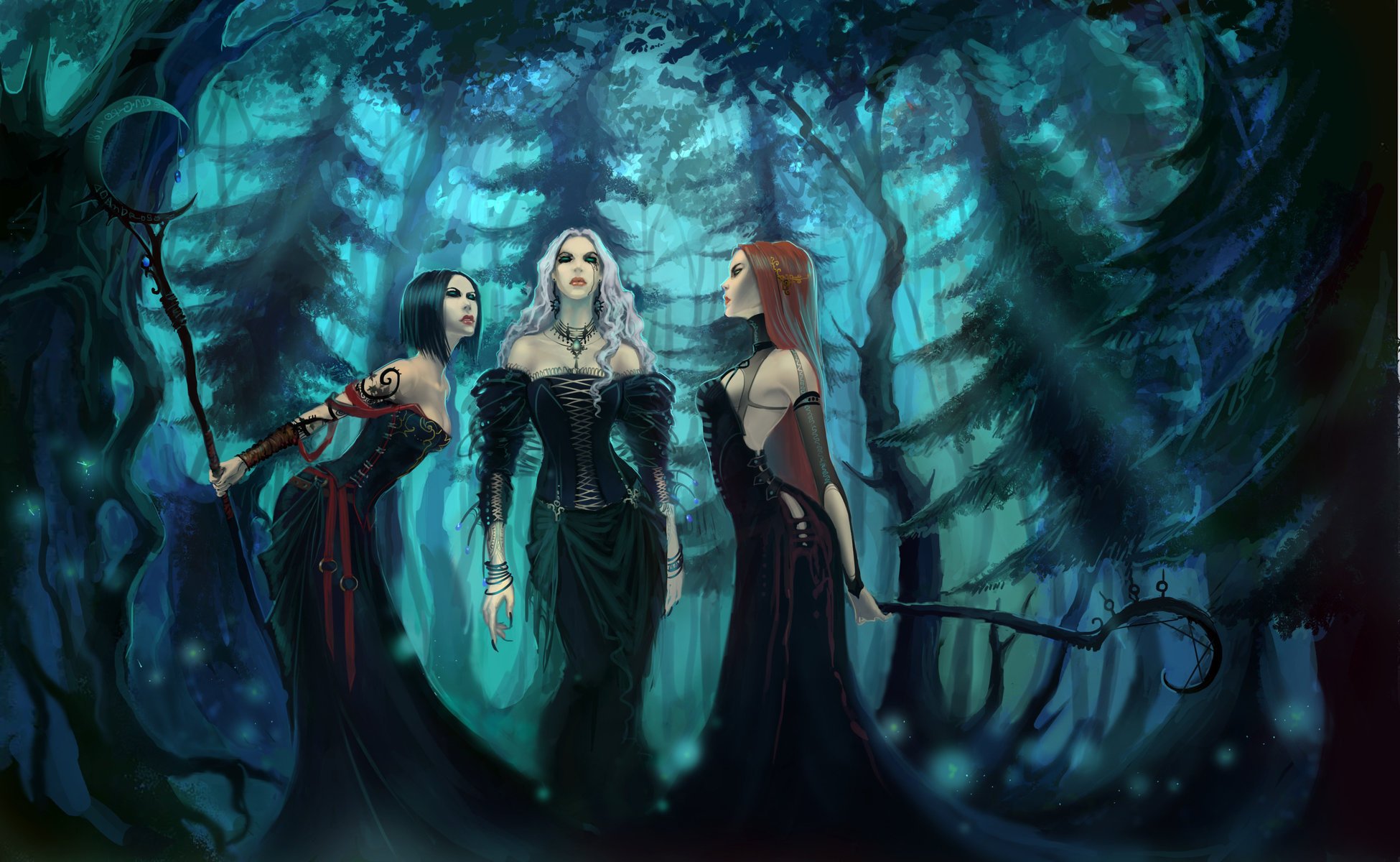 witches witches forest three