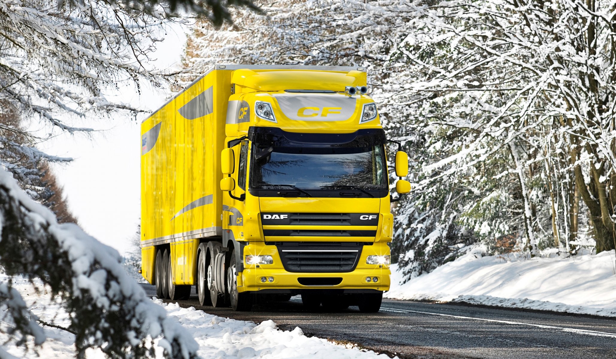 daf cf ciężarówka daf cf tapety zima śnieg droga