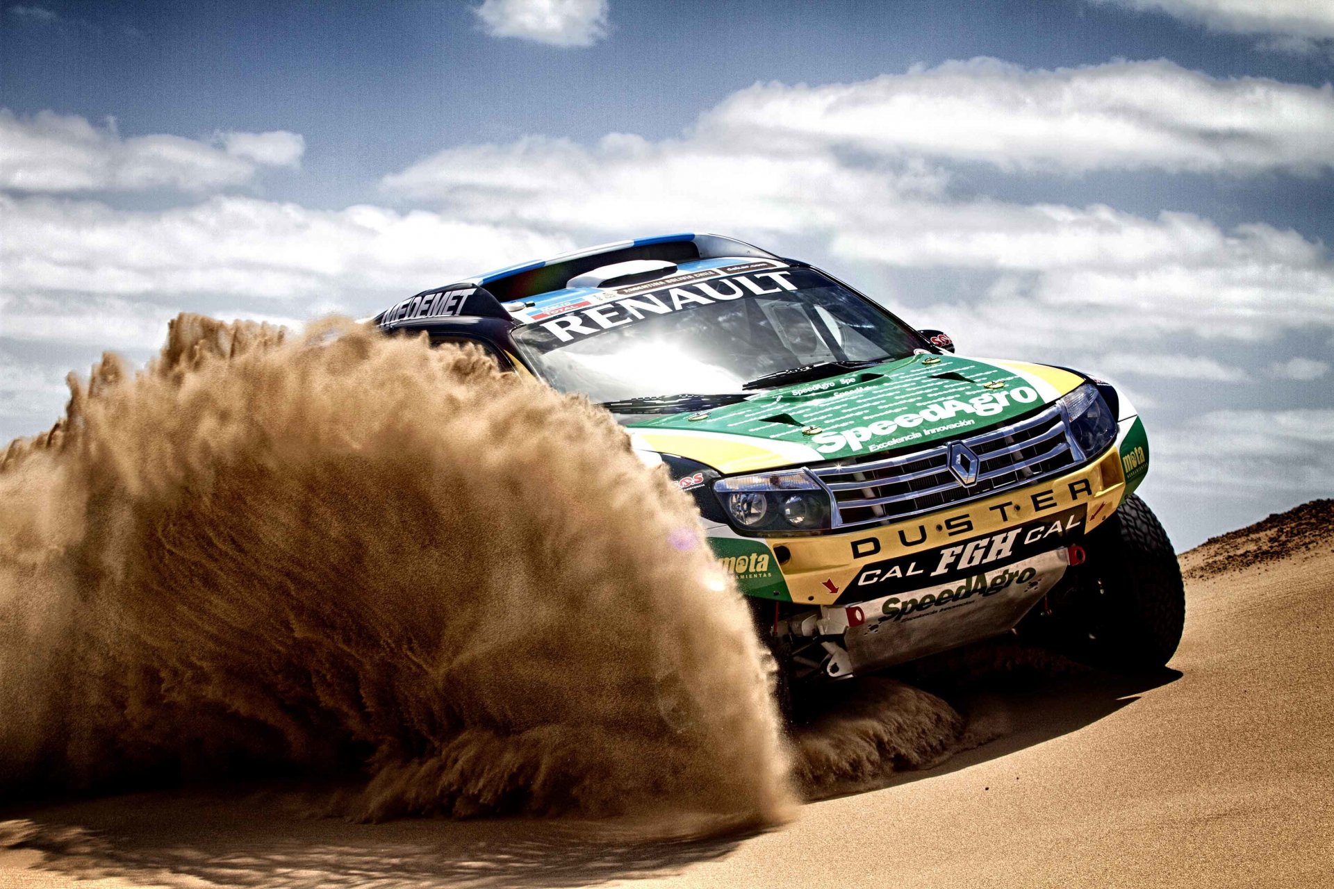 renault auto auto dakar 2014 rennen rallye sand front suv sport