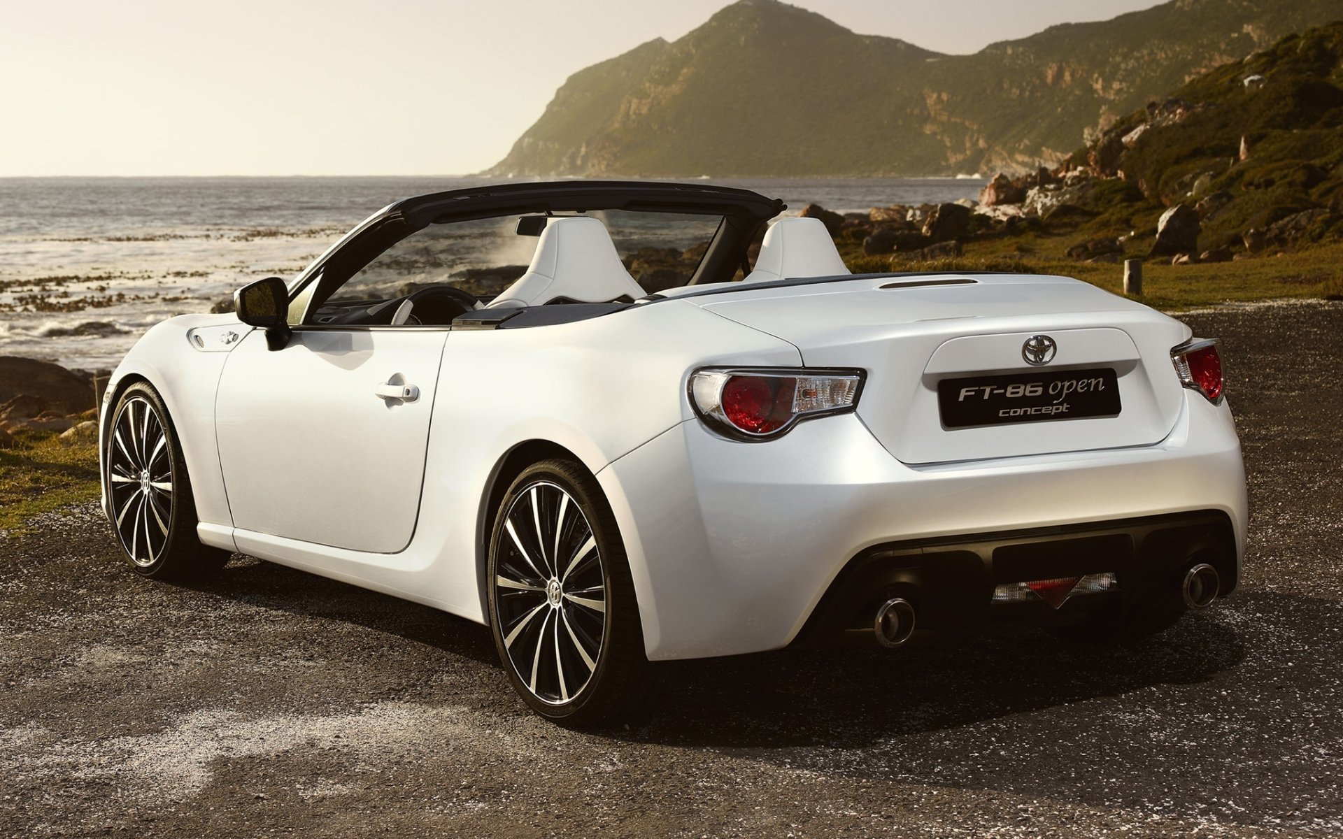 toyota ft-86 open concept toyota convertible shore rear view