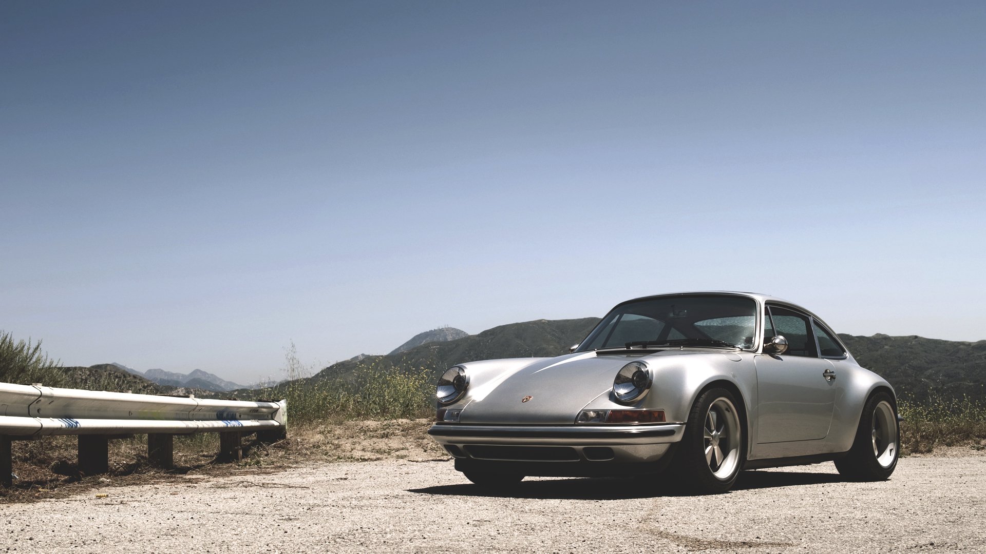 porsche 911 porsche mountains sand sky