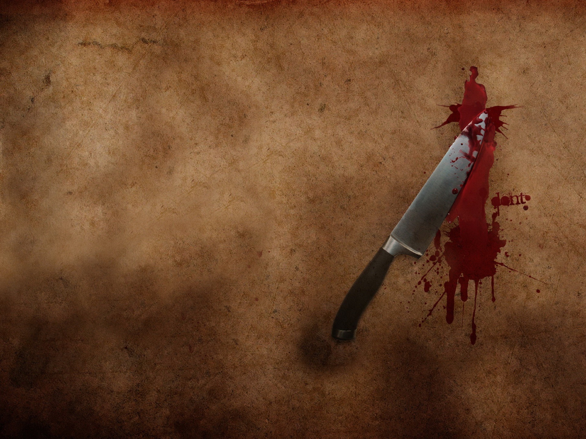 knife blood minimalism