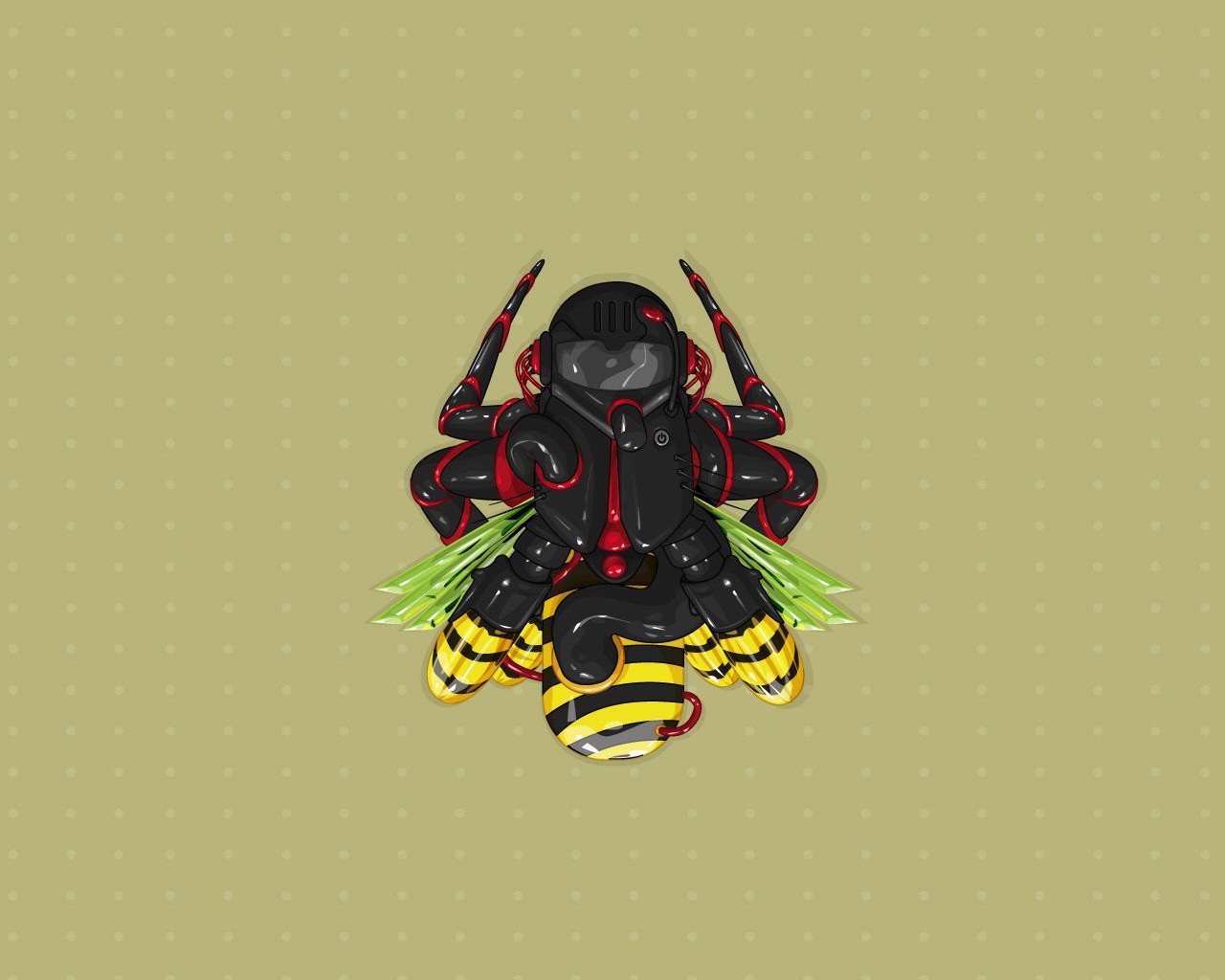vector minimalism fly bee