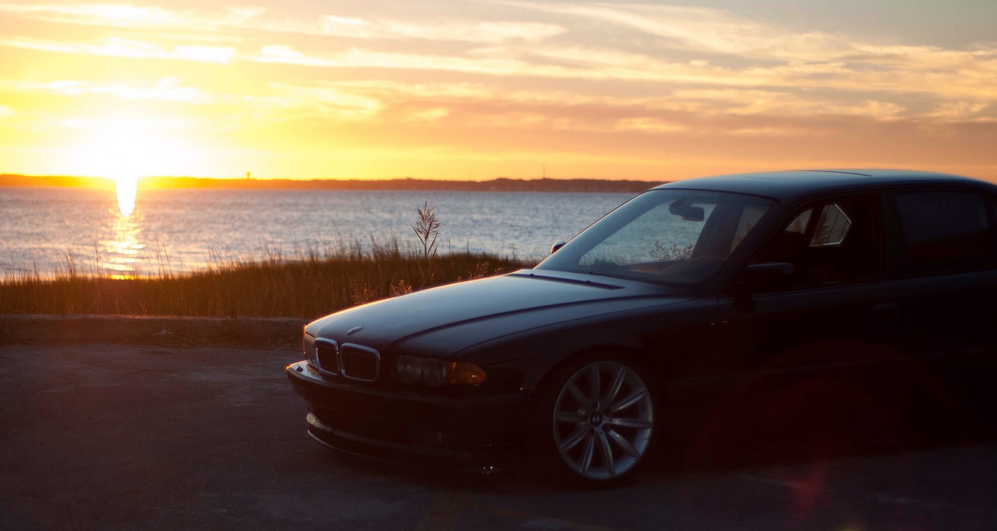 bmw e38 750il bmw sunset