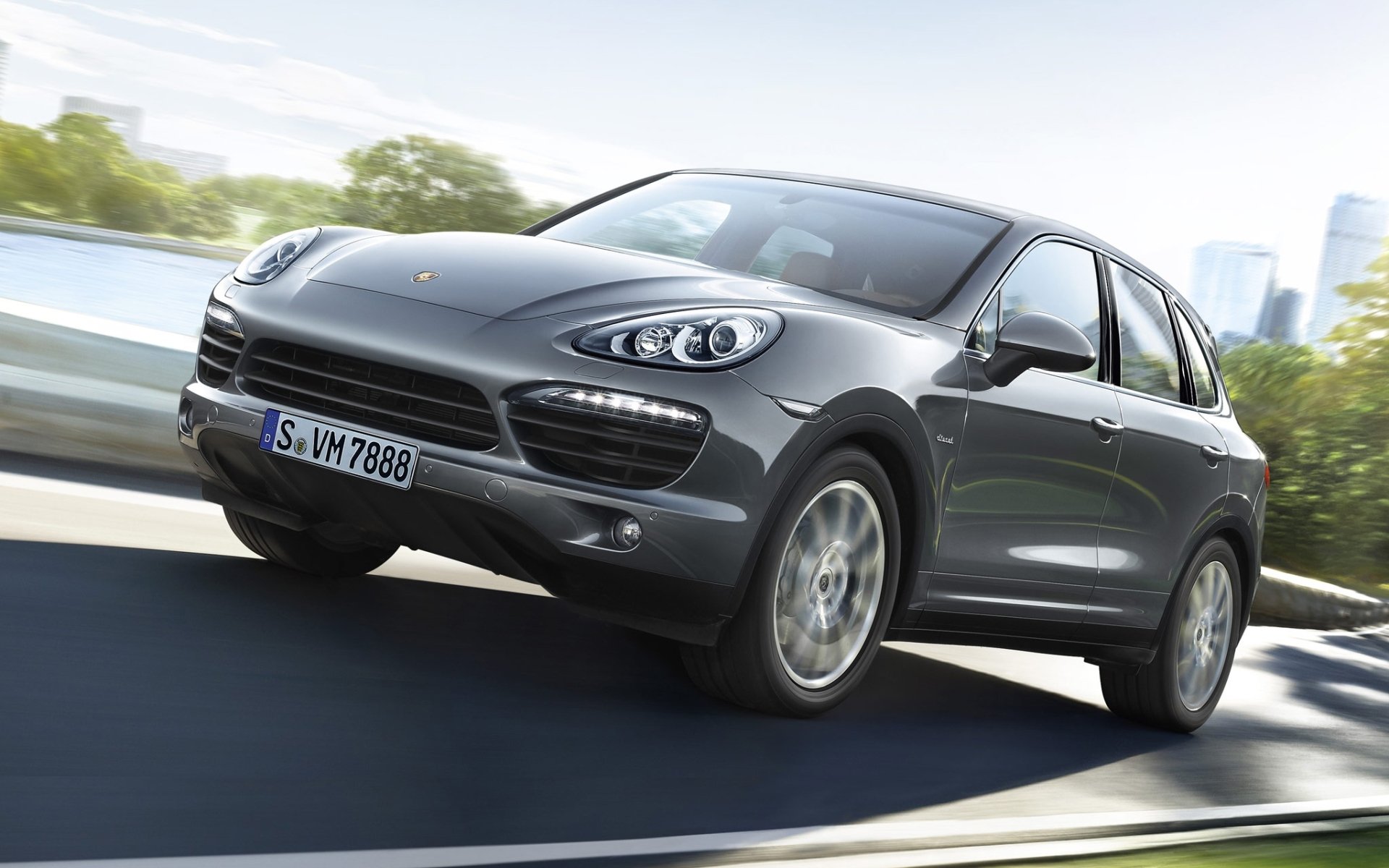 porsche cayenne s diesel porsche cayenne crossover jeep grey front road