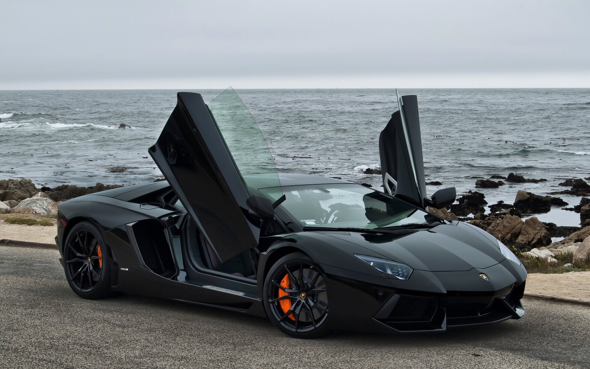 lamborghini aventador lamborghini aventador pebble beach kalifornien pazifik küste