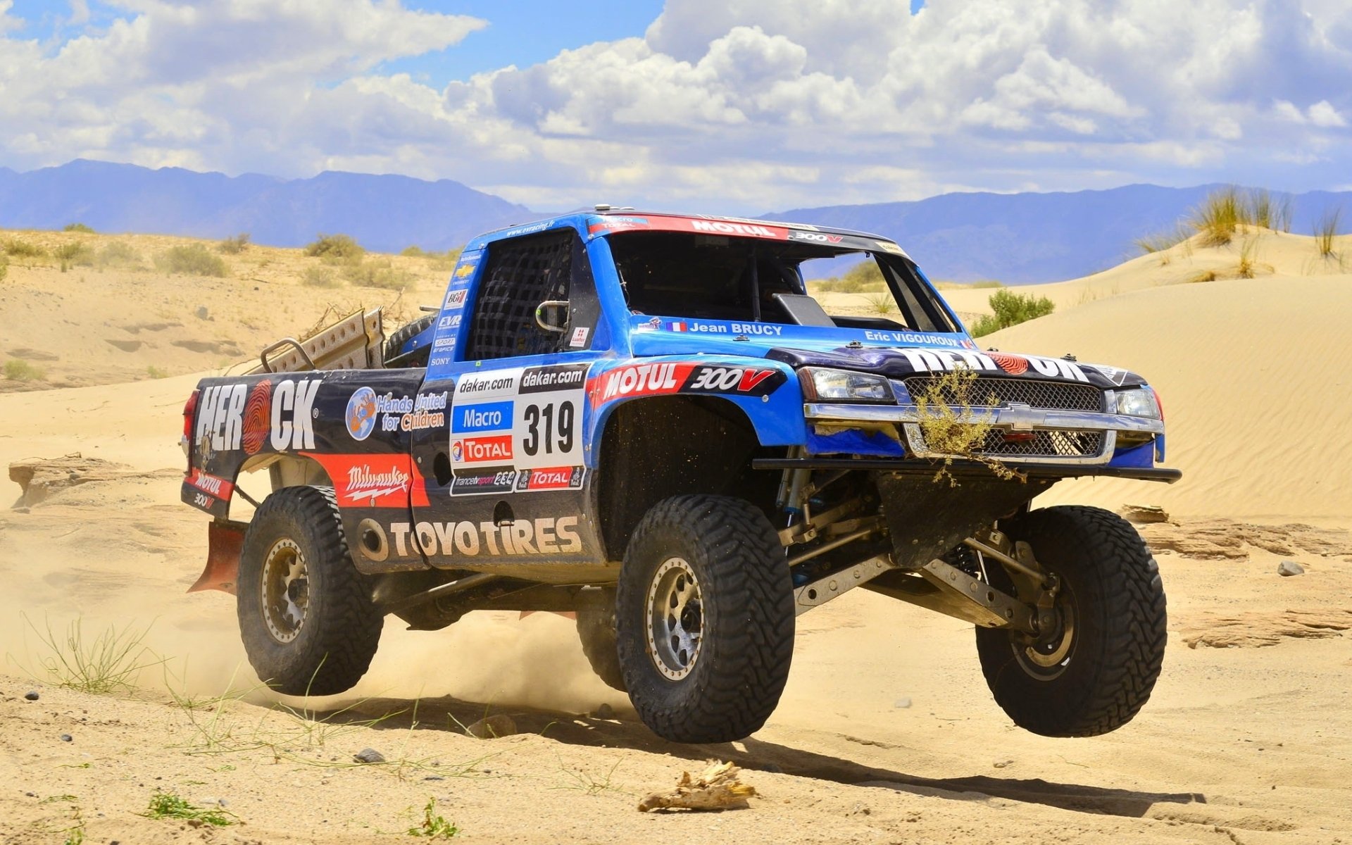 chevrolet silverado camion trophée chevrolet silverado pick-up voiture de course avant sable ciel