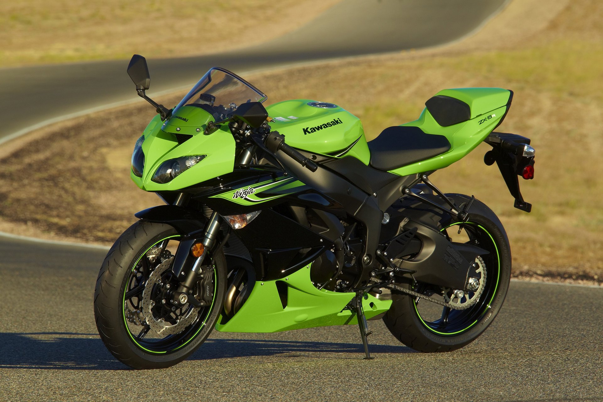 kawasaki zx-6r 2011 zx-r ninja sportbike motocicleta moto kawasaki ninja verde