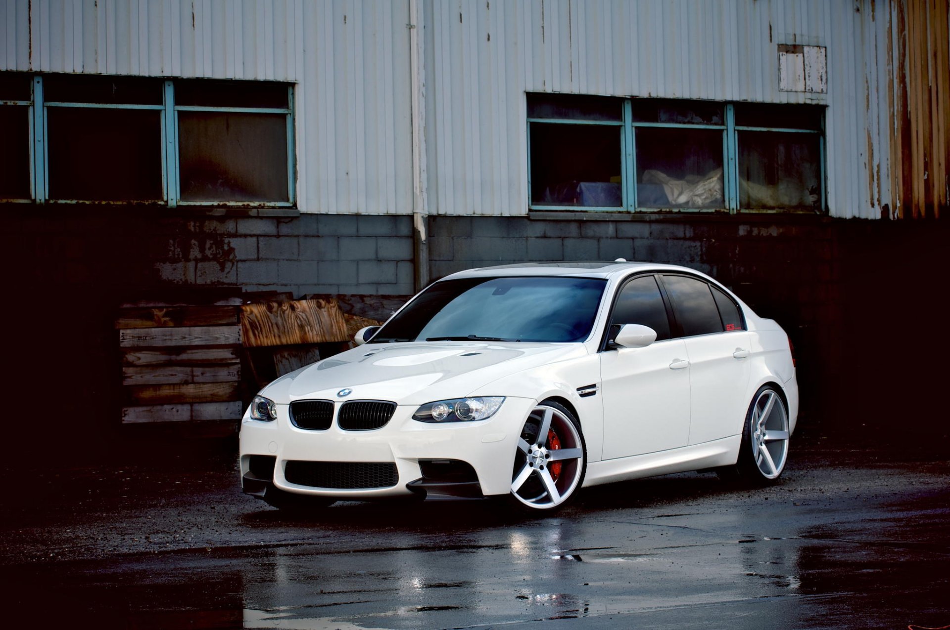 bmw e90 m3 blanco sedán vossen