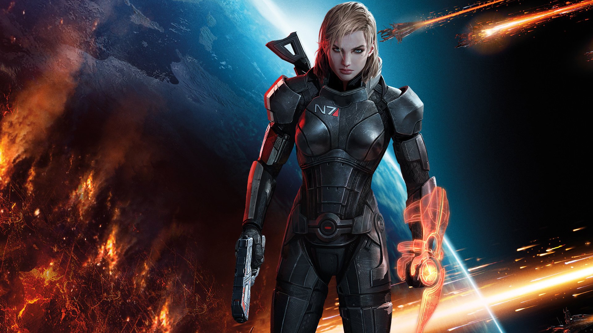 mass effect 3 mass effect shepard n7 mädchen waffe rüstung pistole feuer maschinengewehr zeichnungen anime frauen