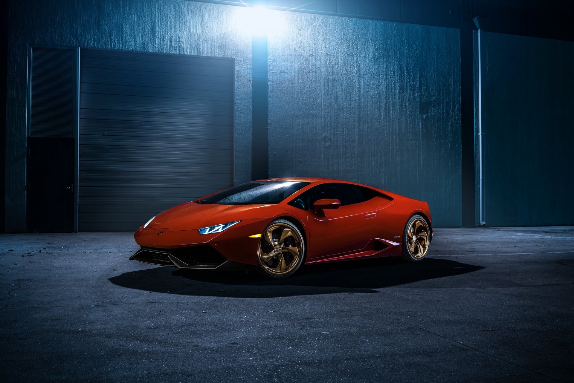 lamborghini uracan lp 610-4 lb724 rouge avant nuit