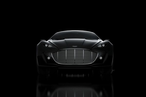 The concept car aston Martin black