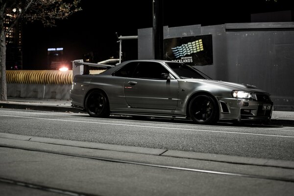Nissan Skyline GT-R In body kits on the road