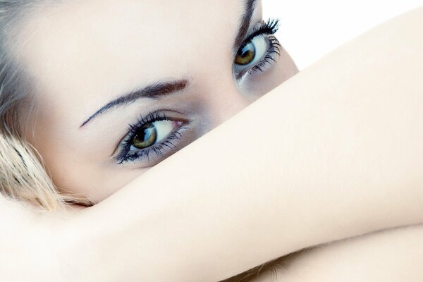 Beautiful eyes of a model girl