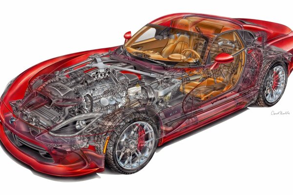 Diagramm-Zeichnung des David Kimble Car Device