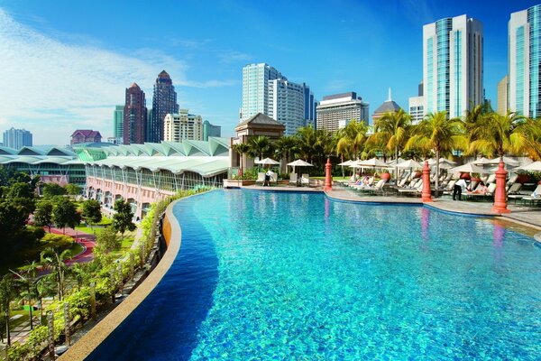 Magnificent swimming pool in Kuala Lumpur Malaysia