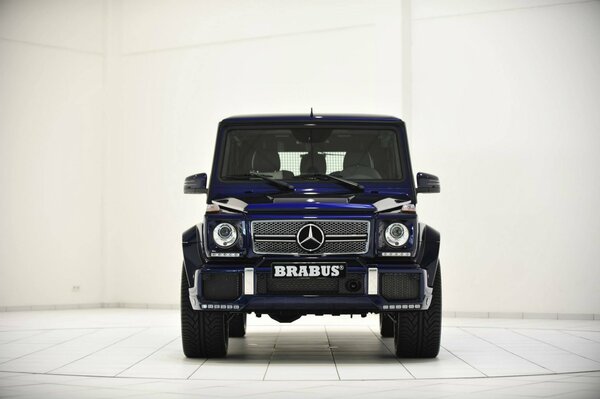 Gros museau Mercedes Jeep à la caméra