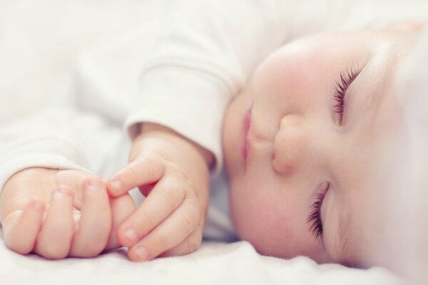 Cute photo of a baby who is sleeping