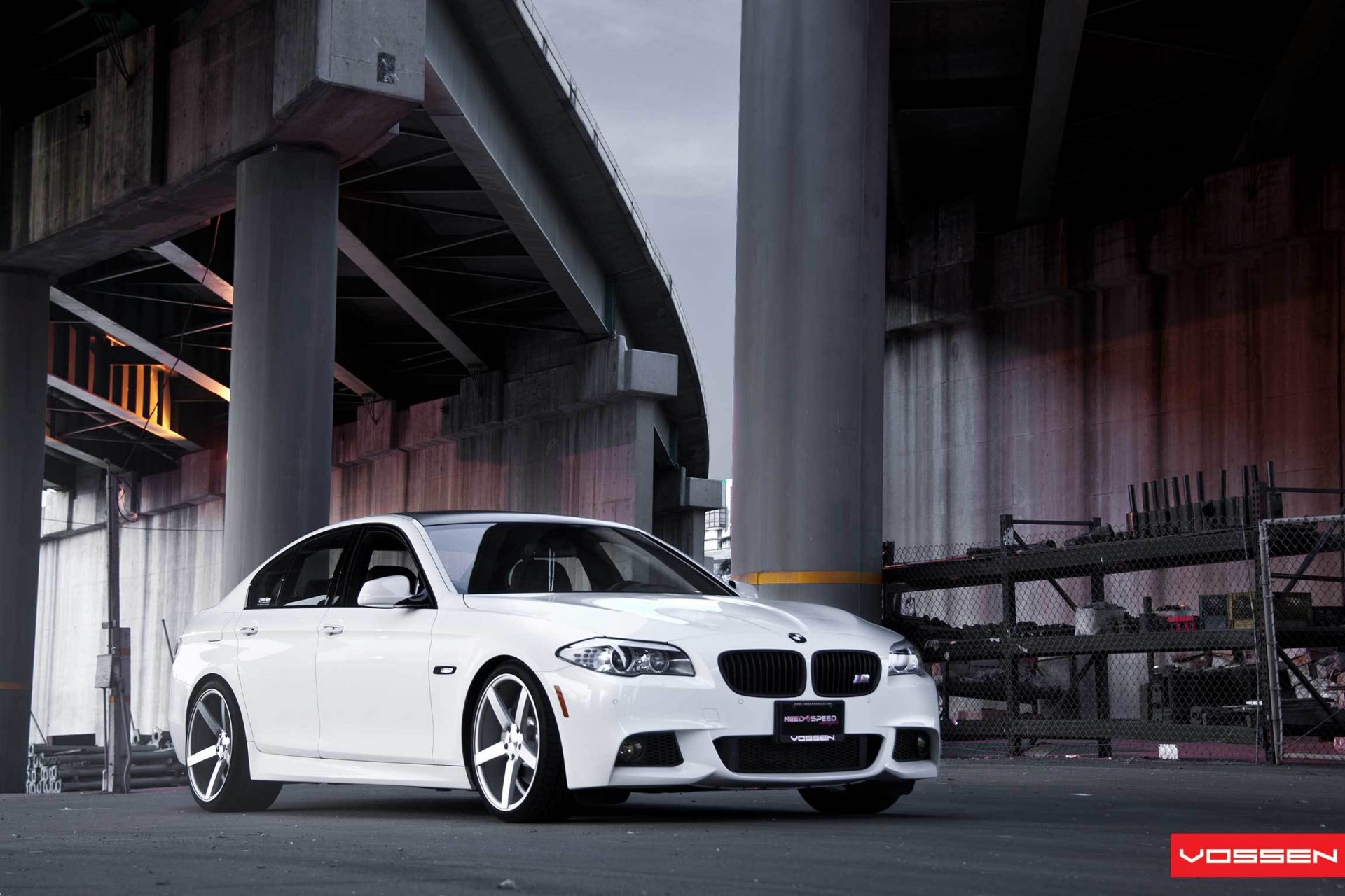 bmw f10 série 5 tuning blanc vossen