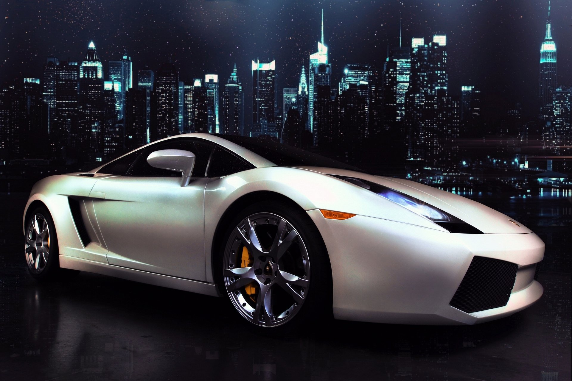 lamborghini gallardo город ночь
